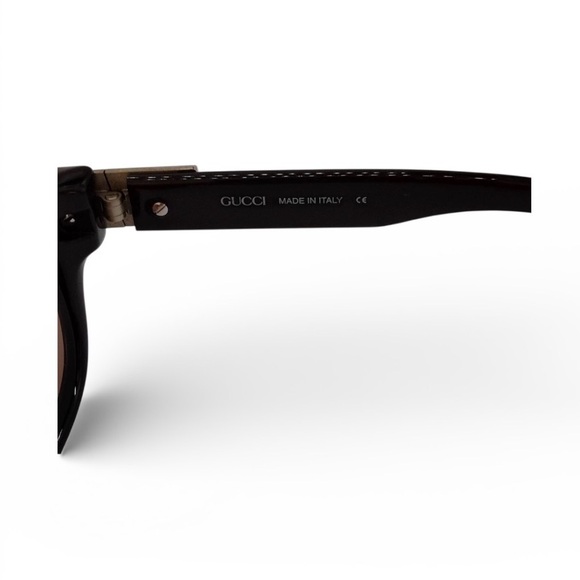 Gucci Dark Brown Sunglasses with Embossed Case -Preowned - Picture 5 of 6